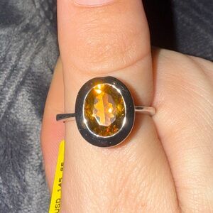 Sterling Silver 925 Ring Genuine Gemstone Oval